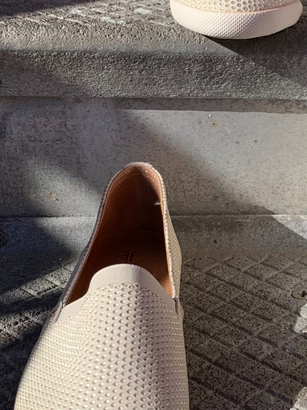 Casual Luxury: FRYE "Melanie" Woven Leather Slip-On Sneaker